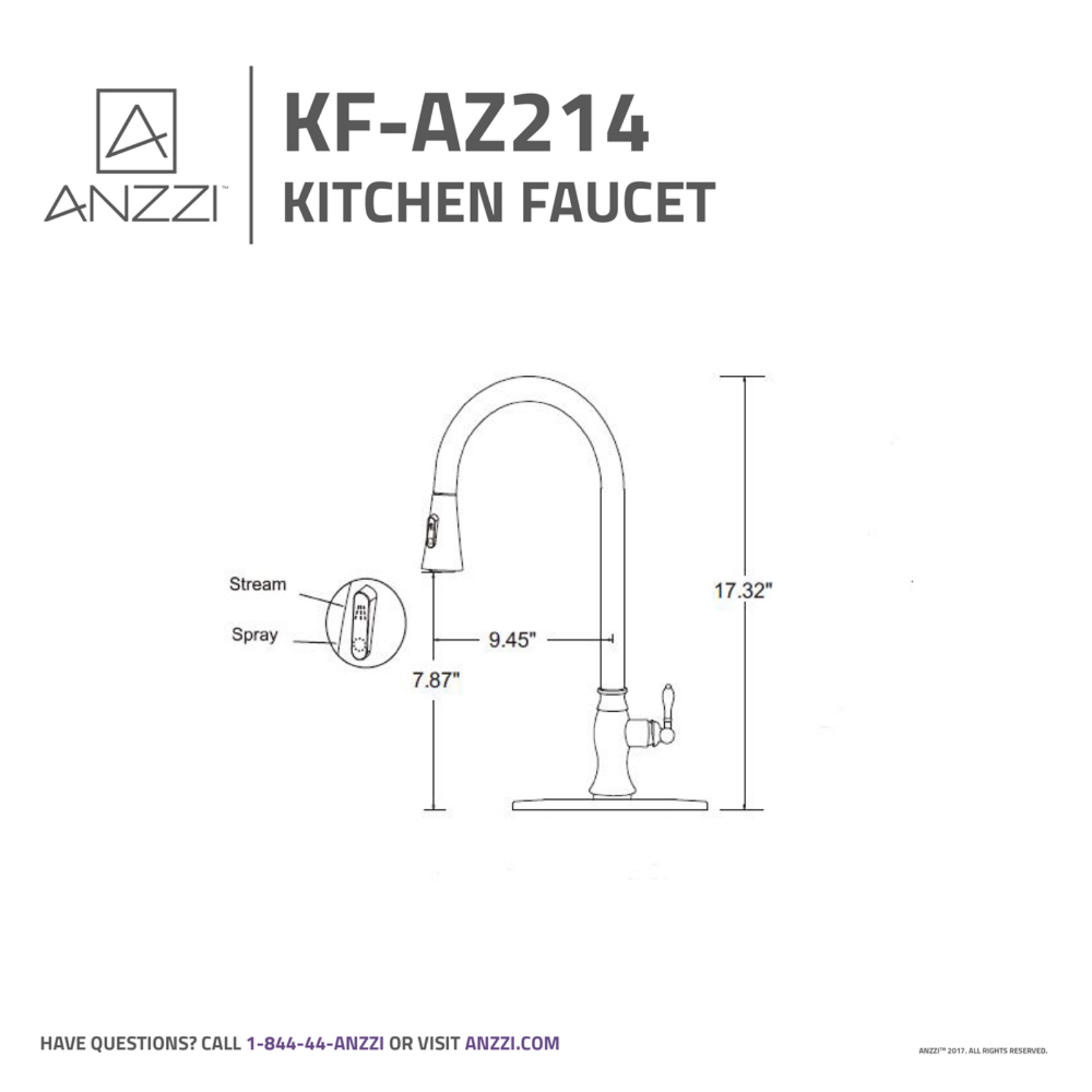 ANZZI BCYN1058 Dimensions - ManualMachine.com