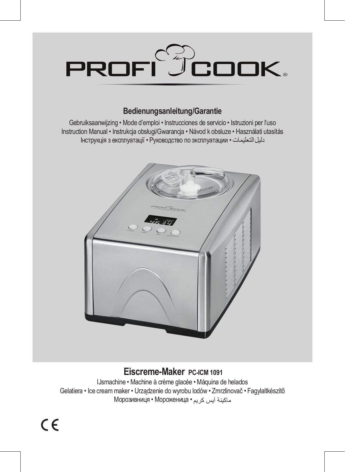 Proficook PC-ICM 1091 operation manual