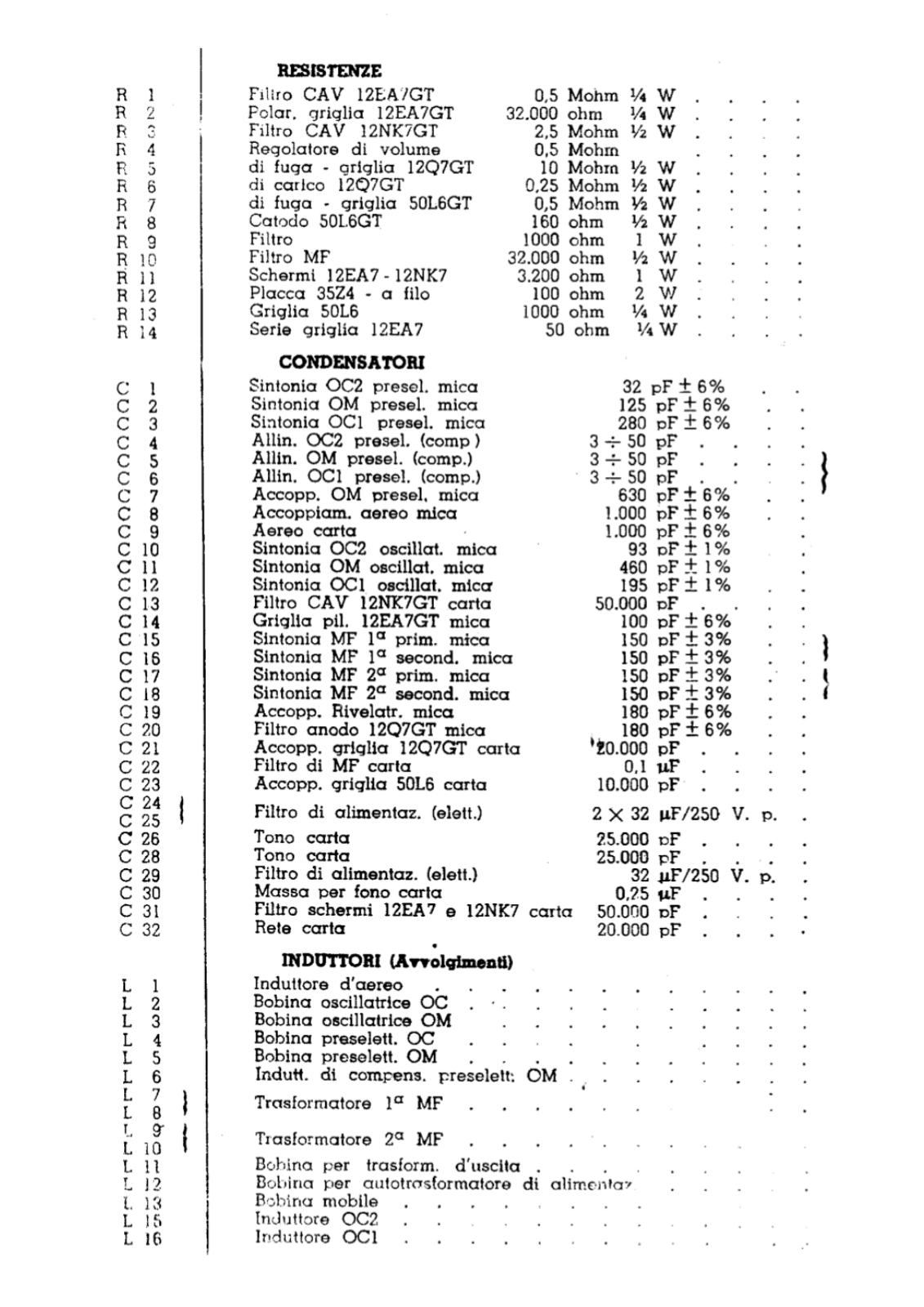 Radiomarelli 10a151p components