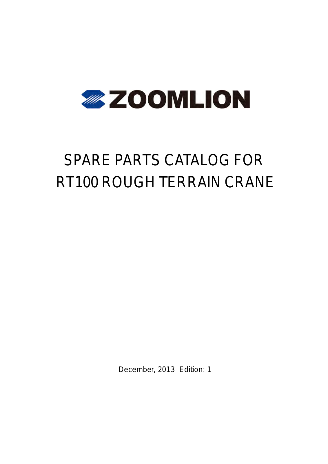 Zoomlion RT100 Service Manual