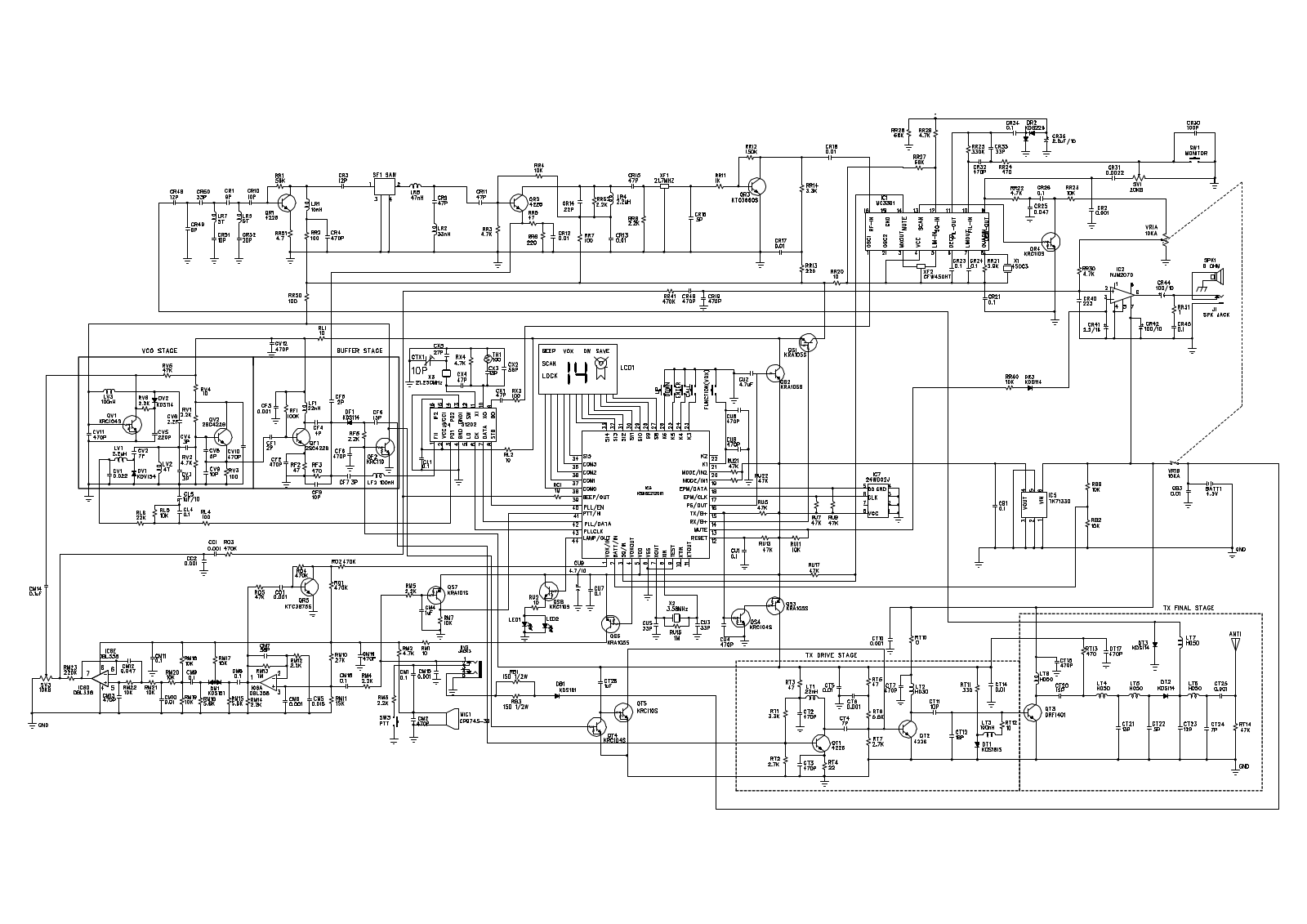 Midland Alan441 PMR446 Schematic