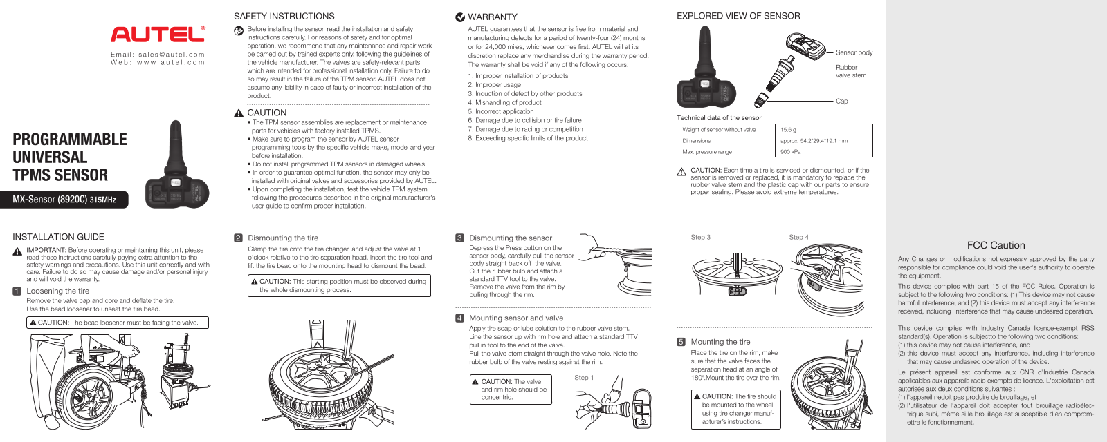 Autel Intelligent Tech 301B315 Users Manual