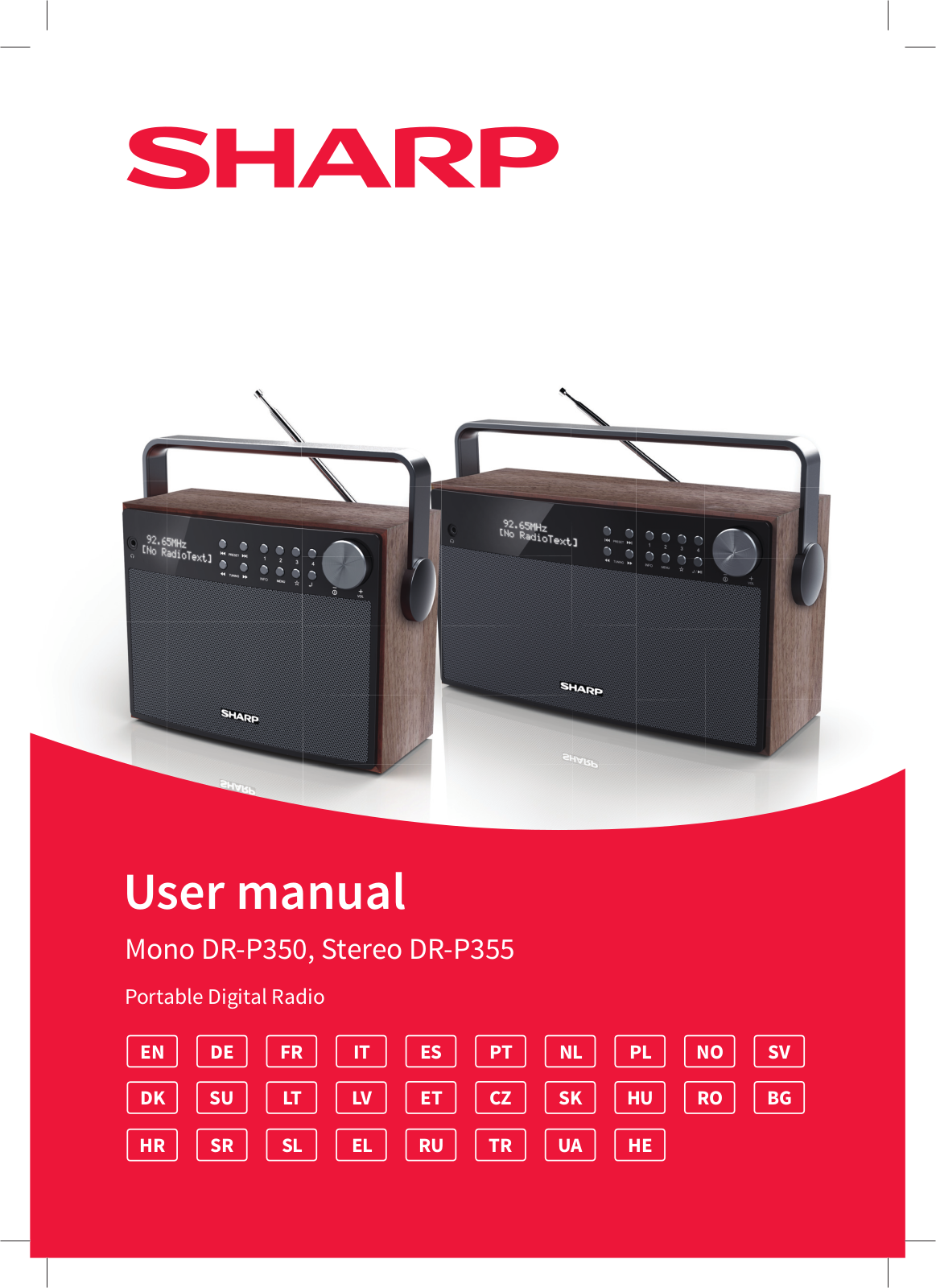 Sharp Mono DR-P350, Stereo DR-P355 User Manual