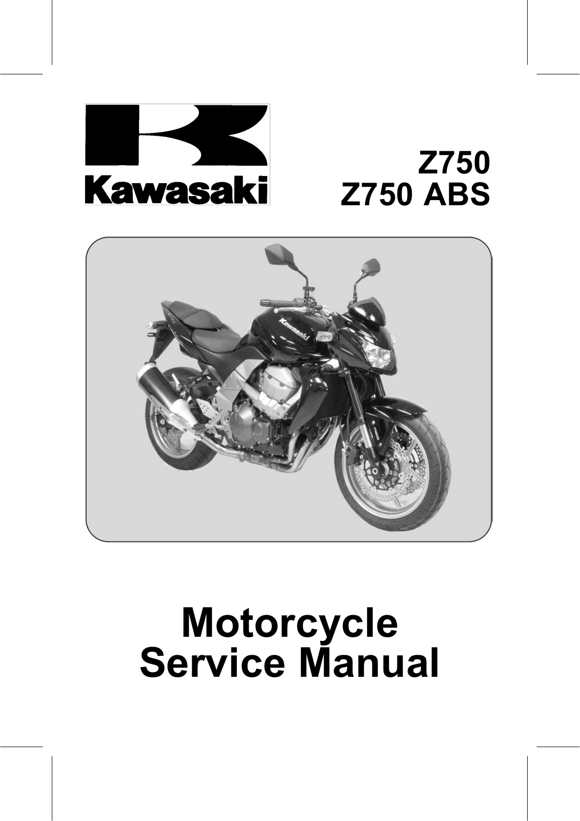 Kawasaki Z750 User Manual