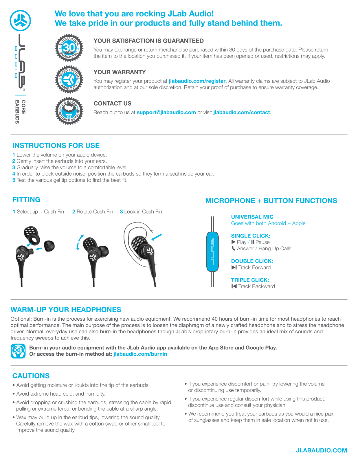 Jlab Audio Code User Manual