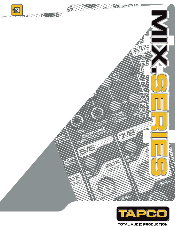 Tapco MIX-60 Owners manual