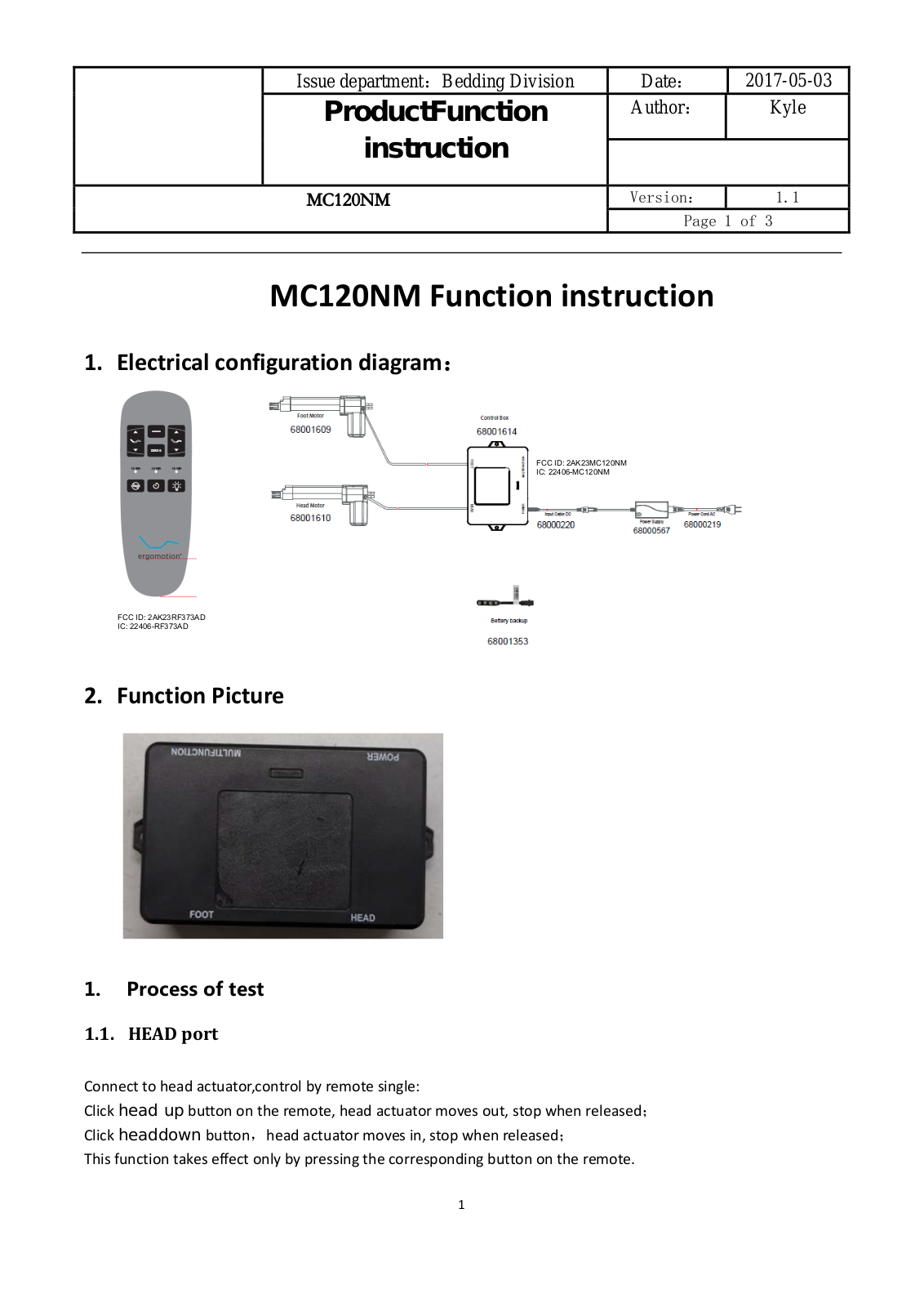 Keeson Technology MC120NM User Manual