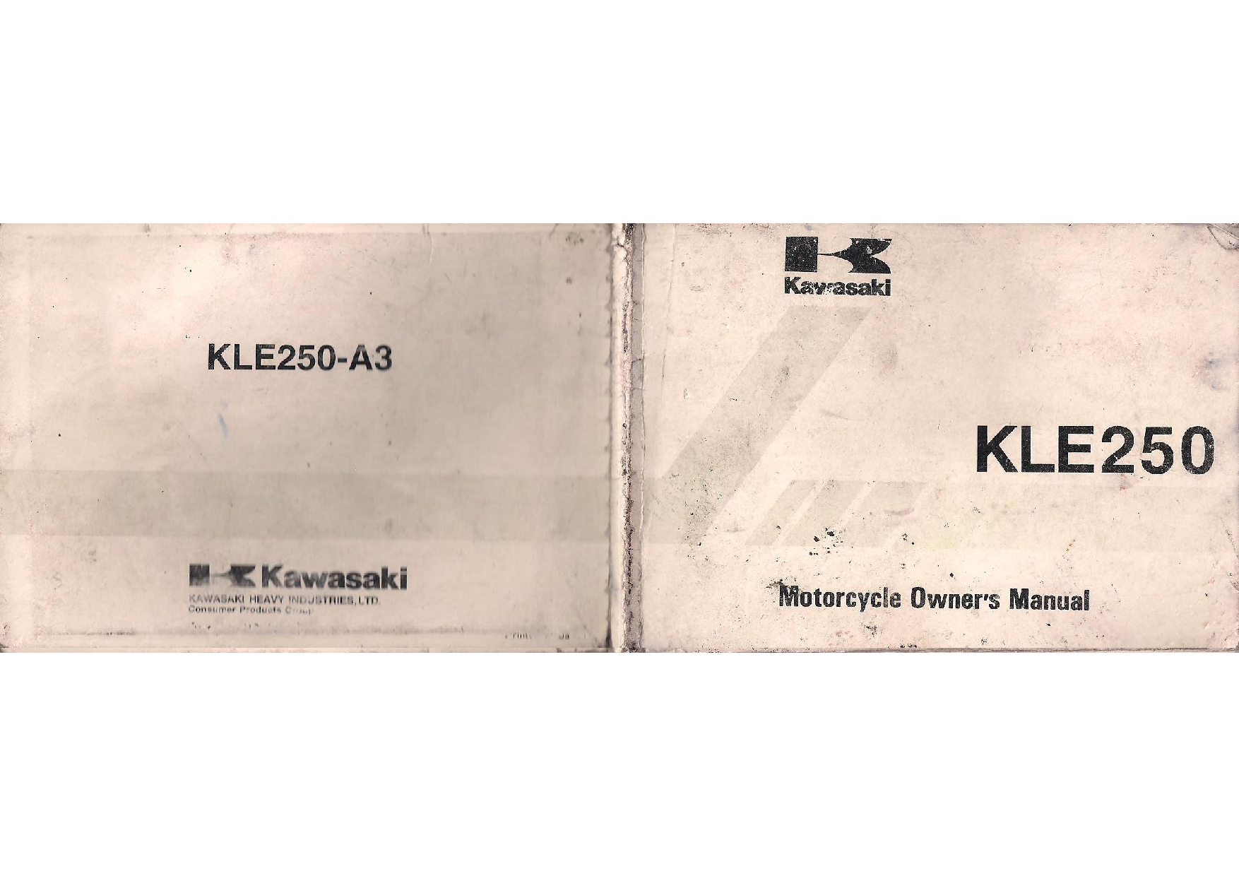 Kawasaki KLE250 1997 Owner's manual