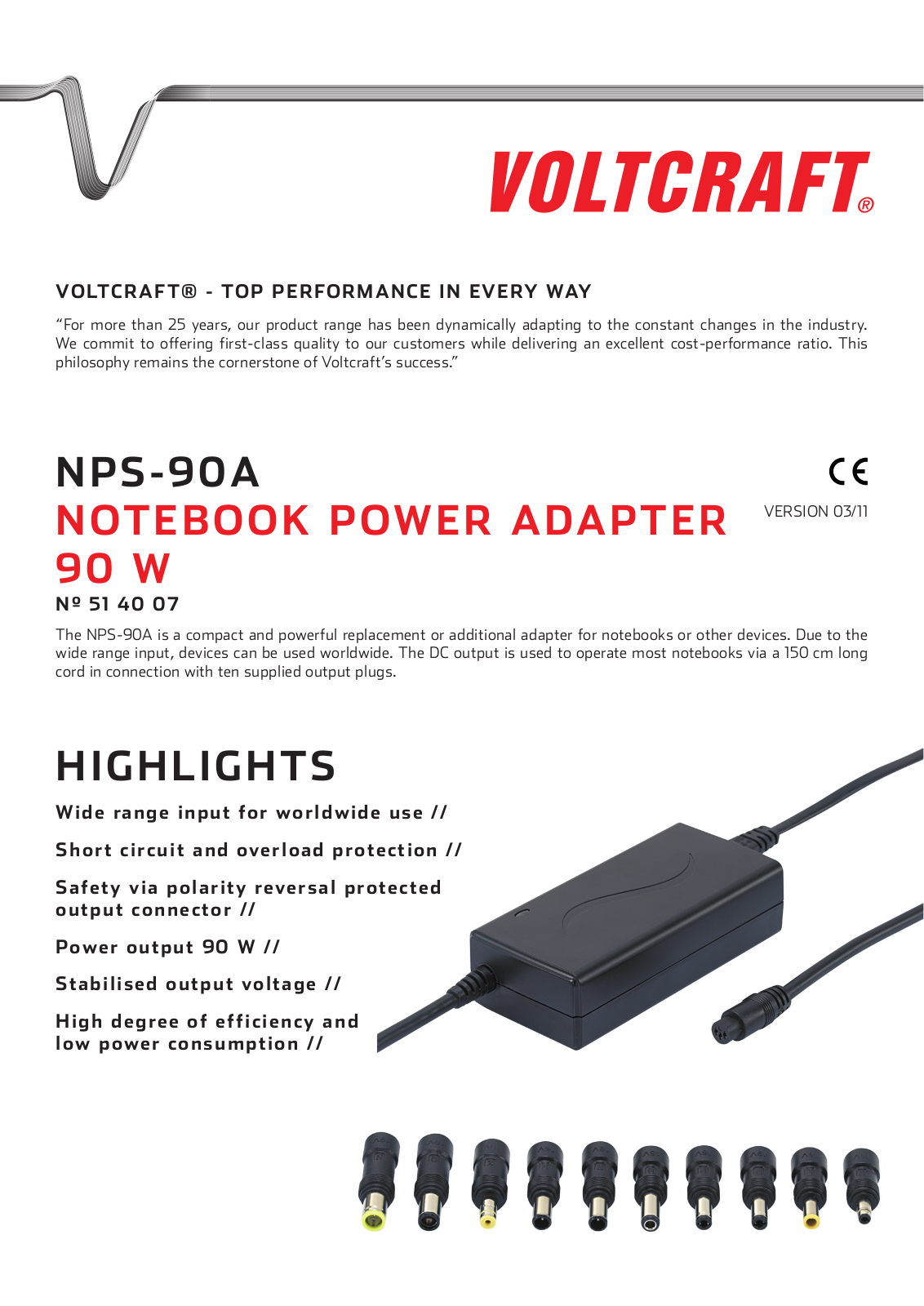 VOLTCRAFT NPS-90A Operating Instructions