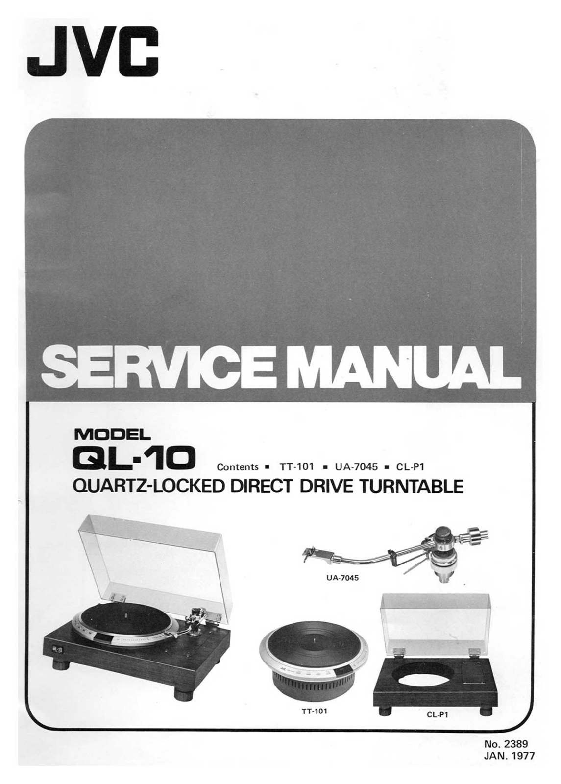 JVC QL-10 Service manual