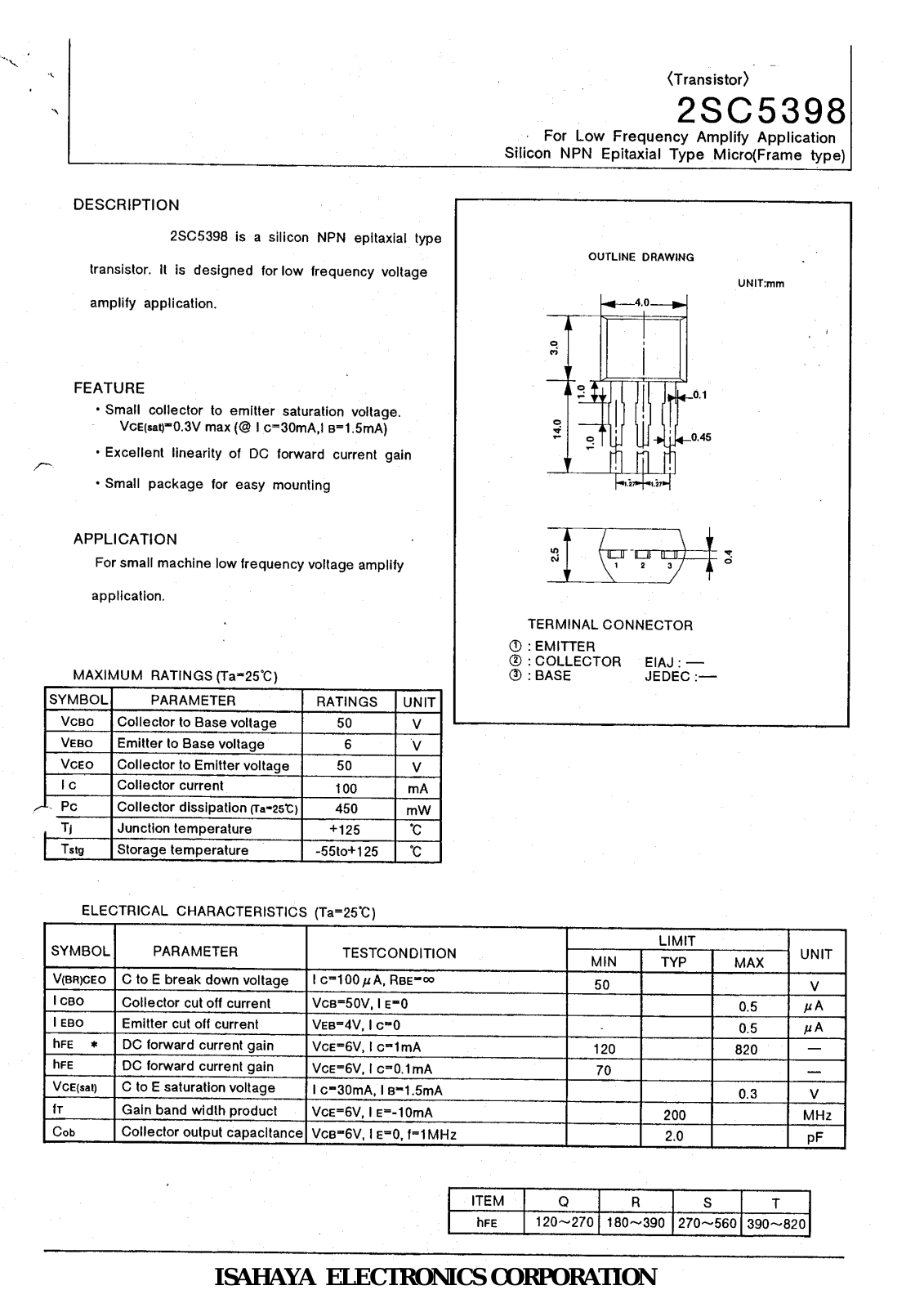 Datasheet 2sc5398 Datasheet - ManualMachine.com