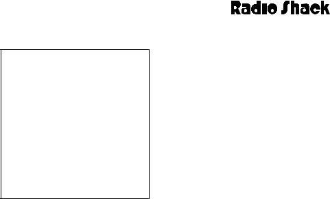 Radio Shack 12-749 User Manual