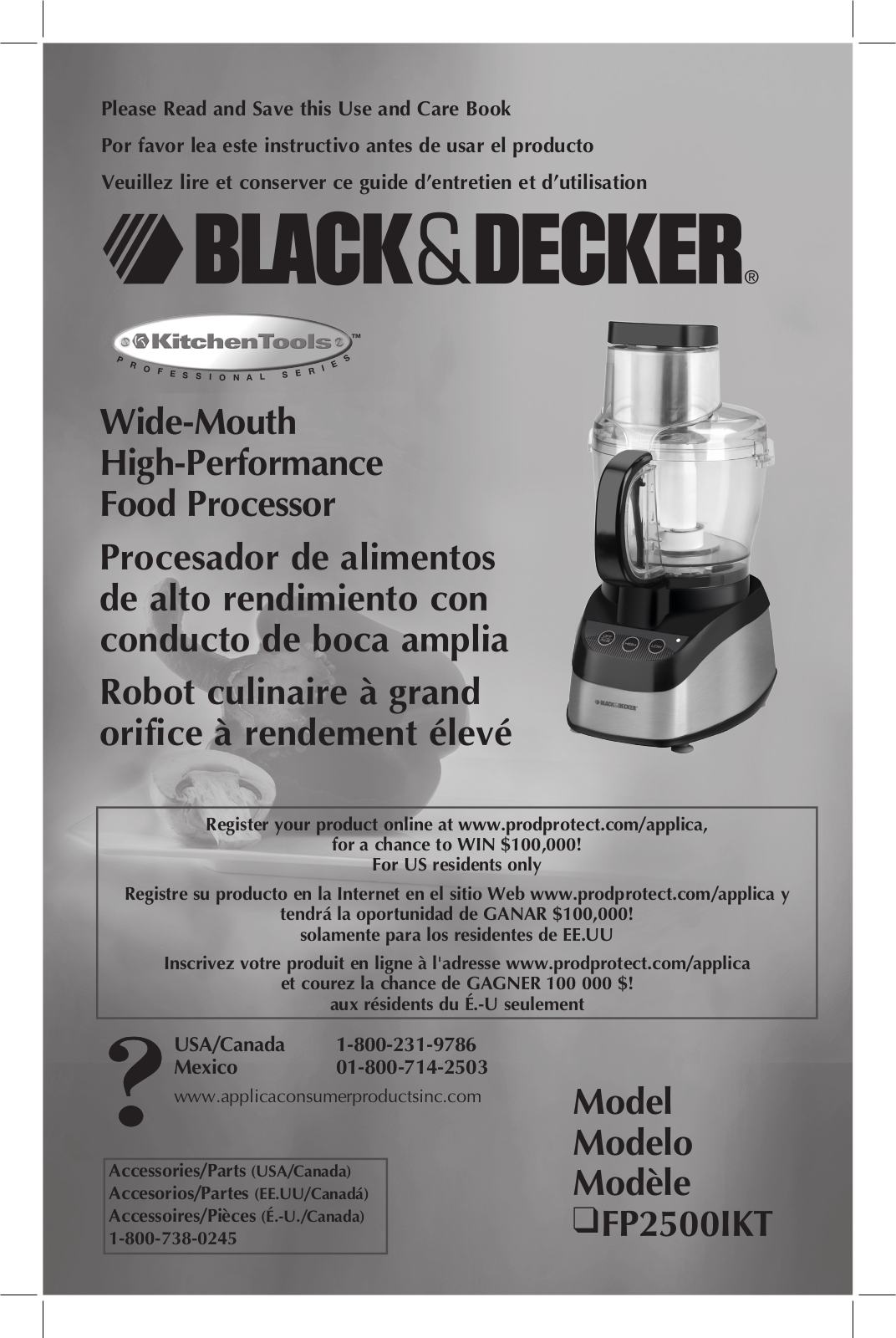 Black & Decker FP2500ikt User Manual