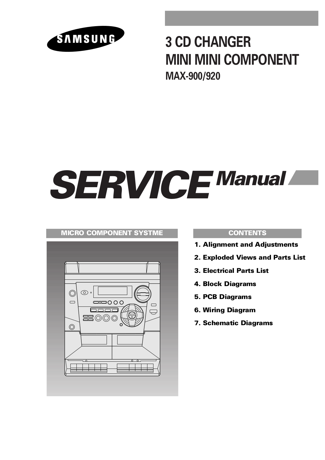 SAMSUNG max920, max900 Service Manual