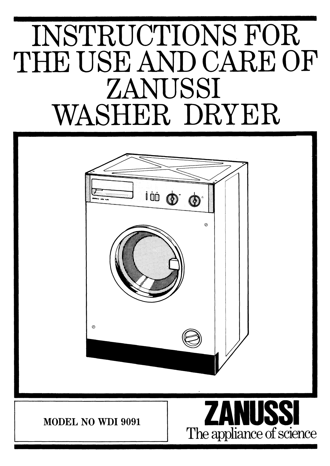 Zanussi WDI9091 User Manual