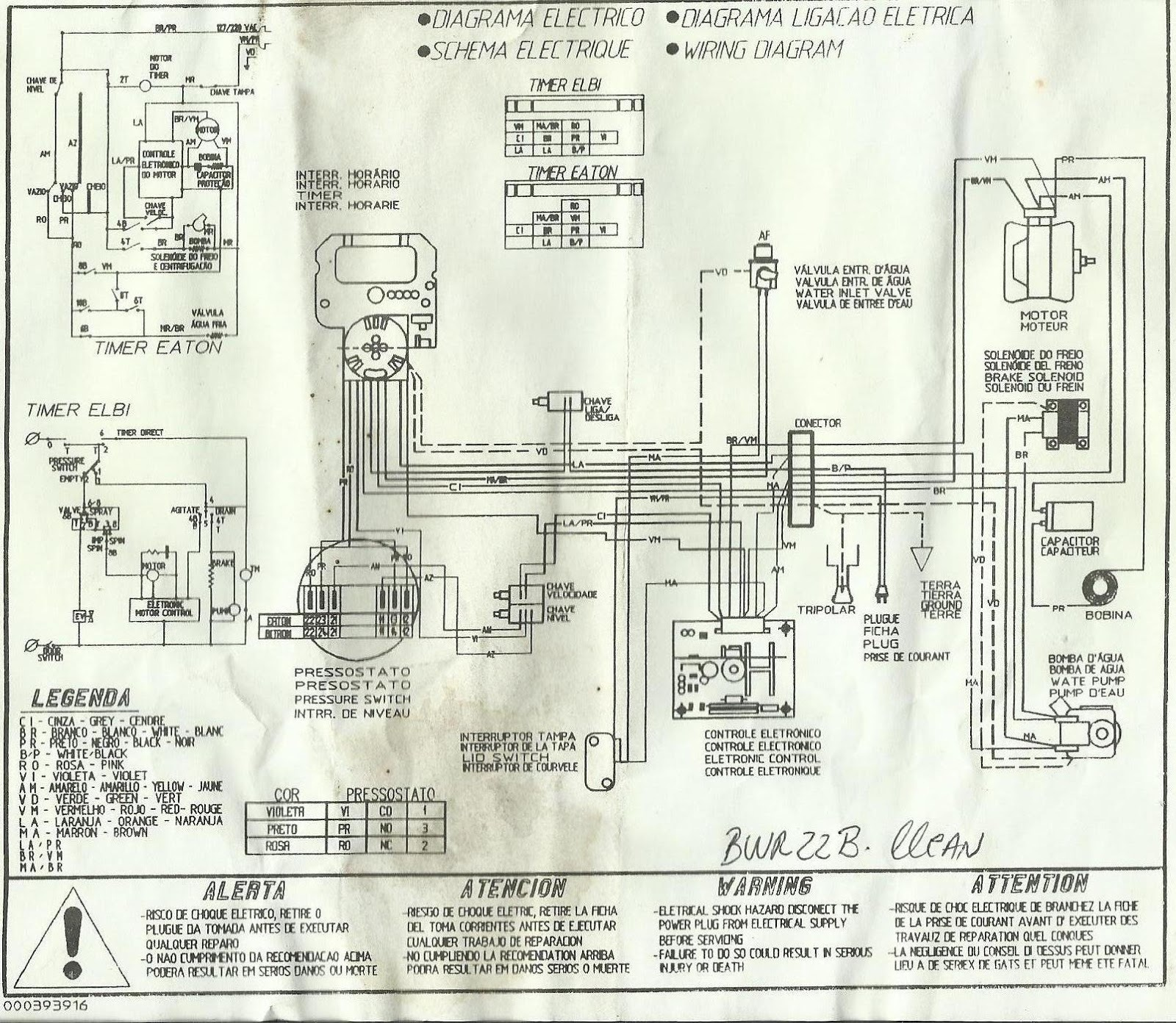 Brastemp BWR22B Schematic