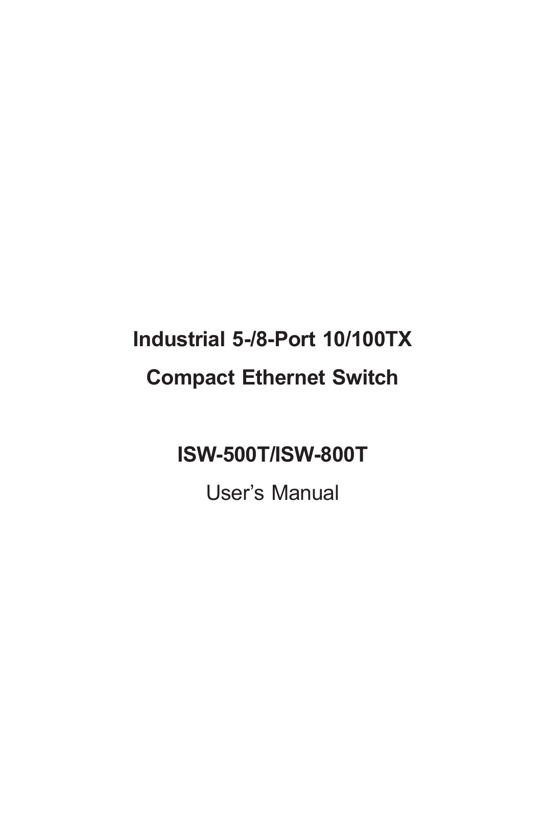 Planet ISW-800T operation manual