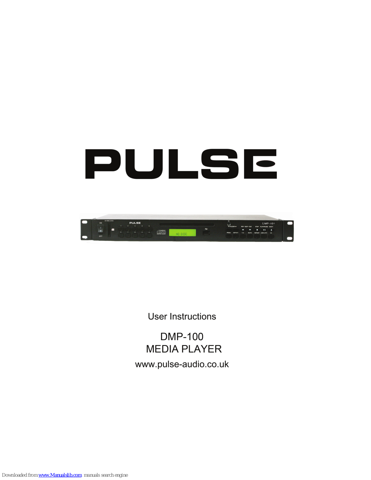 Pulse DMP-100 User Instructions