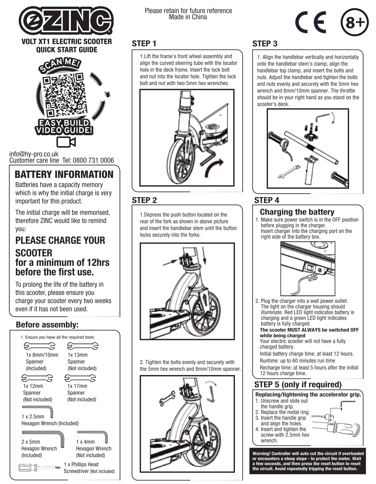 Zinc ZC05123 Instruction manual