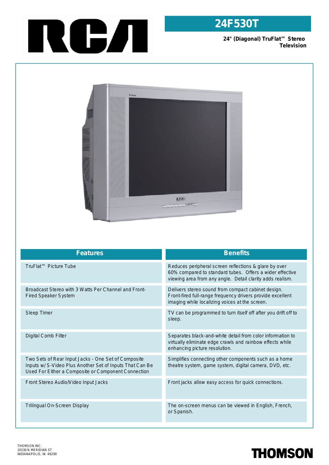 RCA 24F530T User Manual