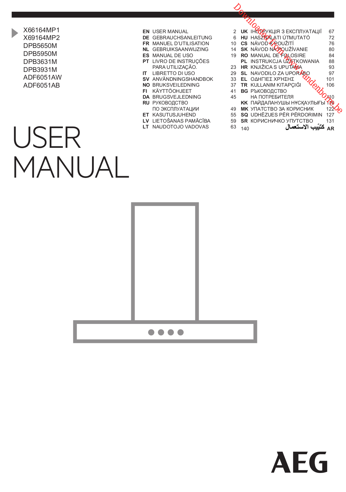 AEG DPB3931M User Manual