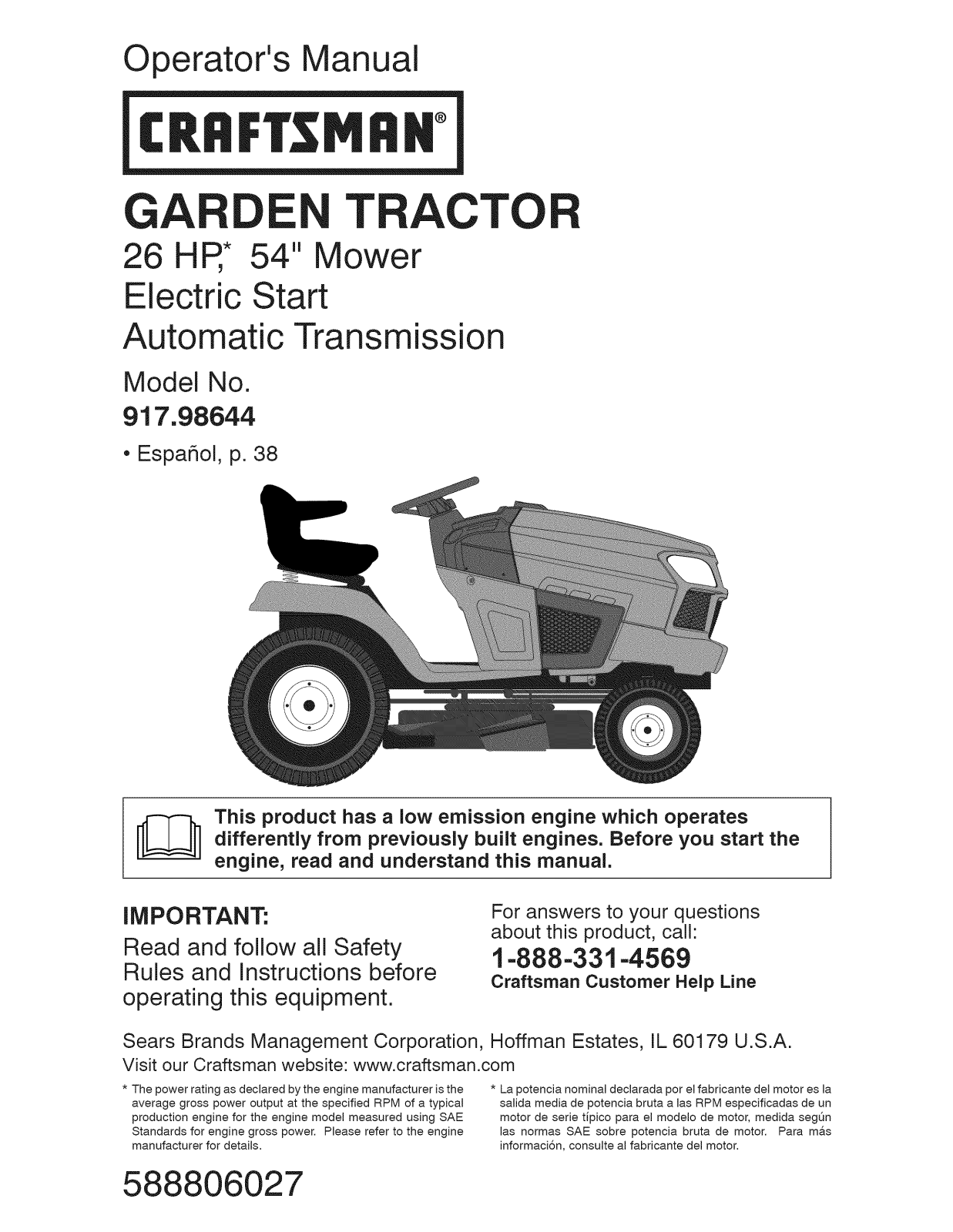 Craftsman 917986441 Owner’s Manual