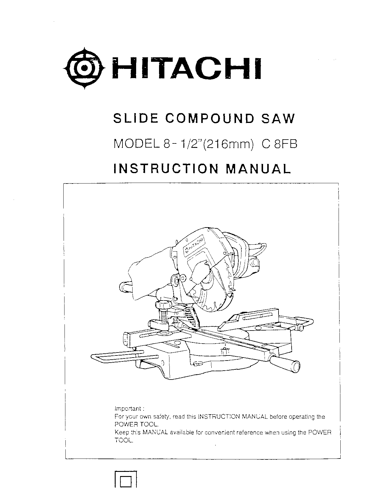 Hitachi C8FB User Manual