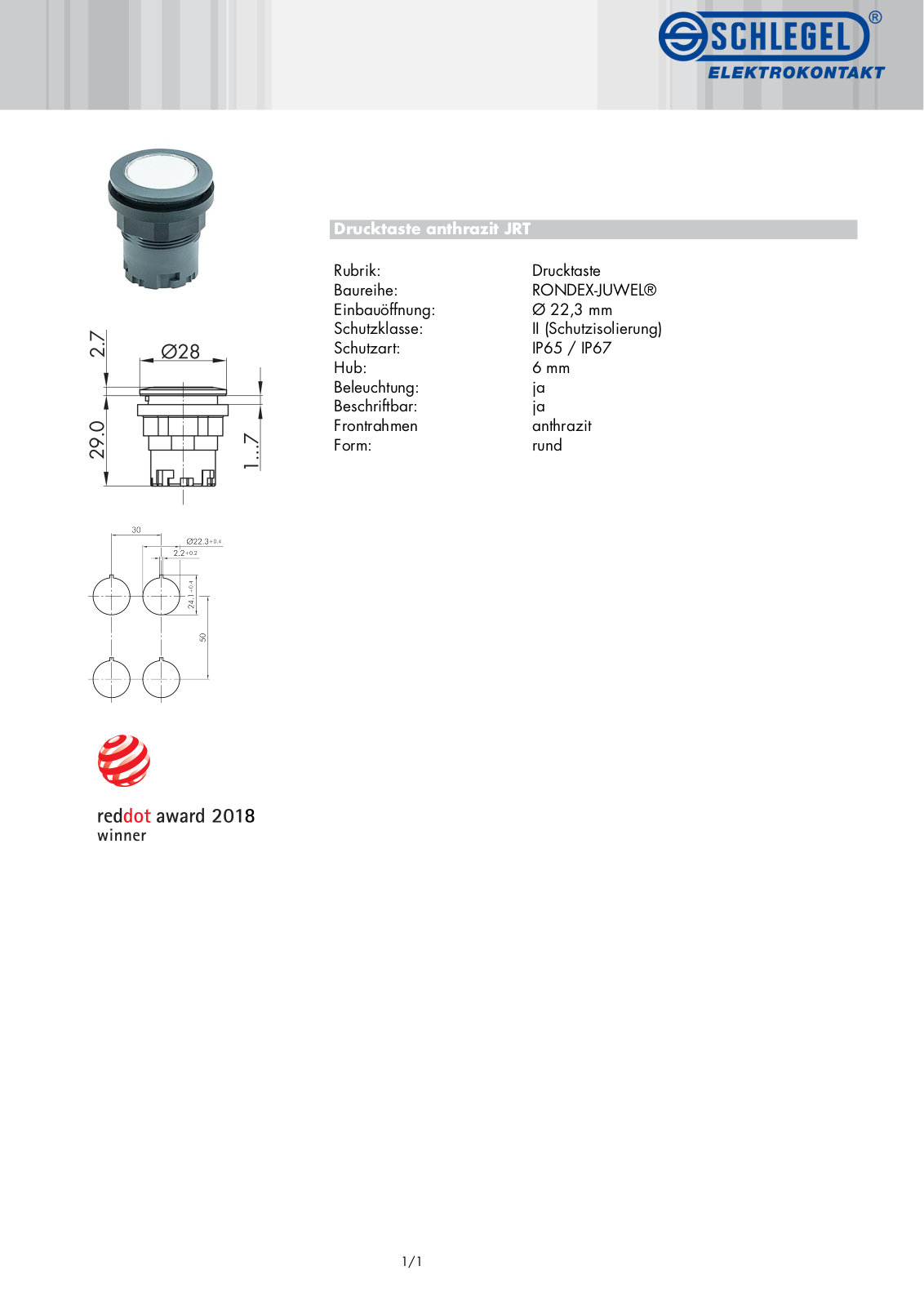 SCHLEGEL JRT Datasheet - ManualMachine.com