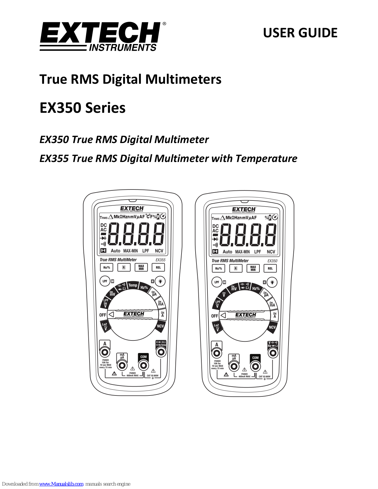 Extech Instruments EX350, EX355 User Manual