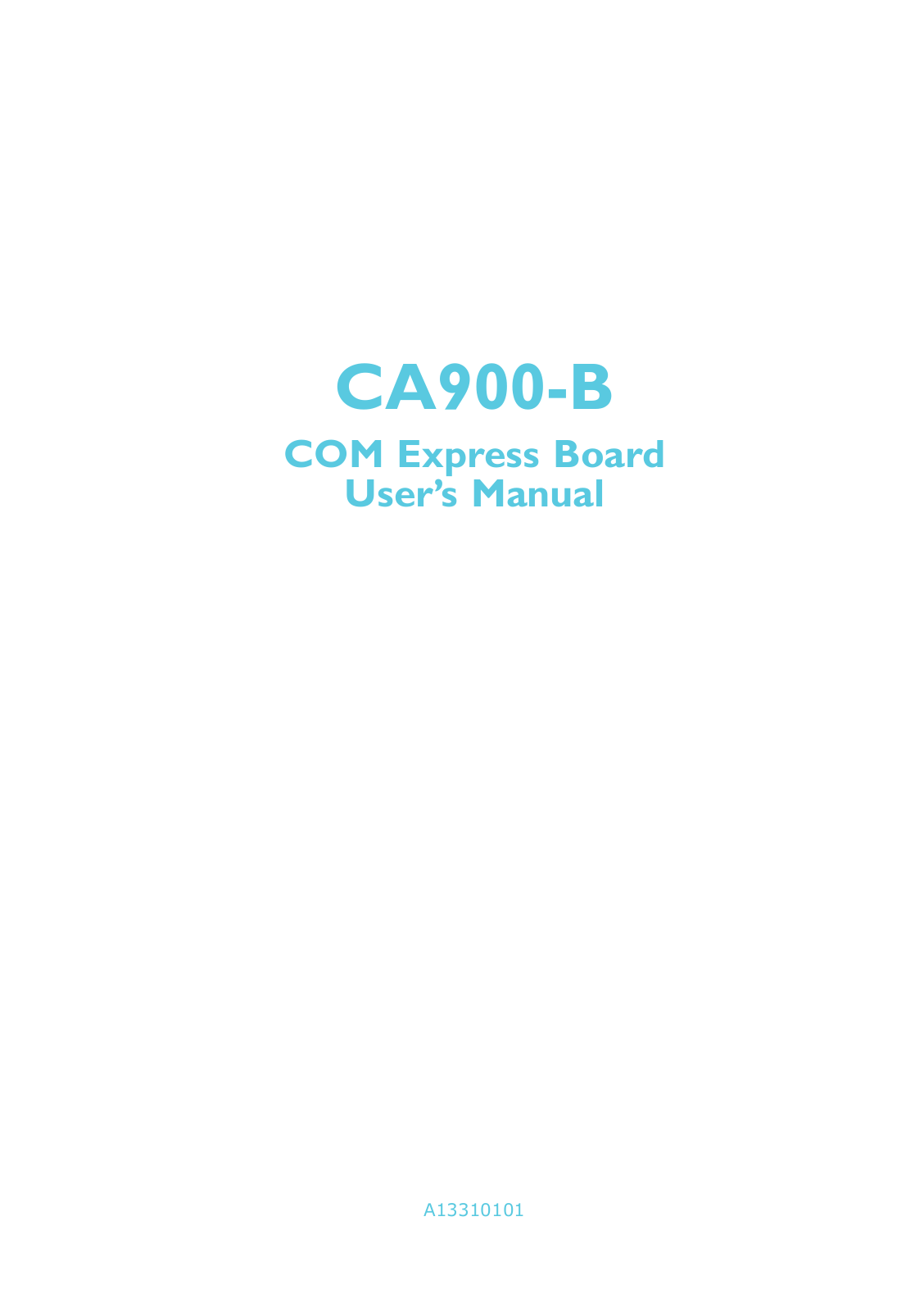 DFI CA900-B User Manual