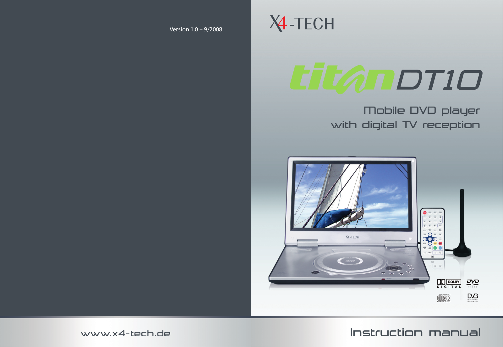 X4 Tech Titan DT10 DVB-T Instruction manual