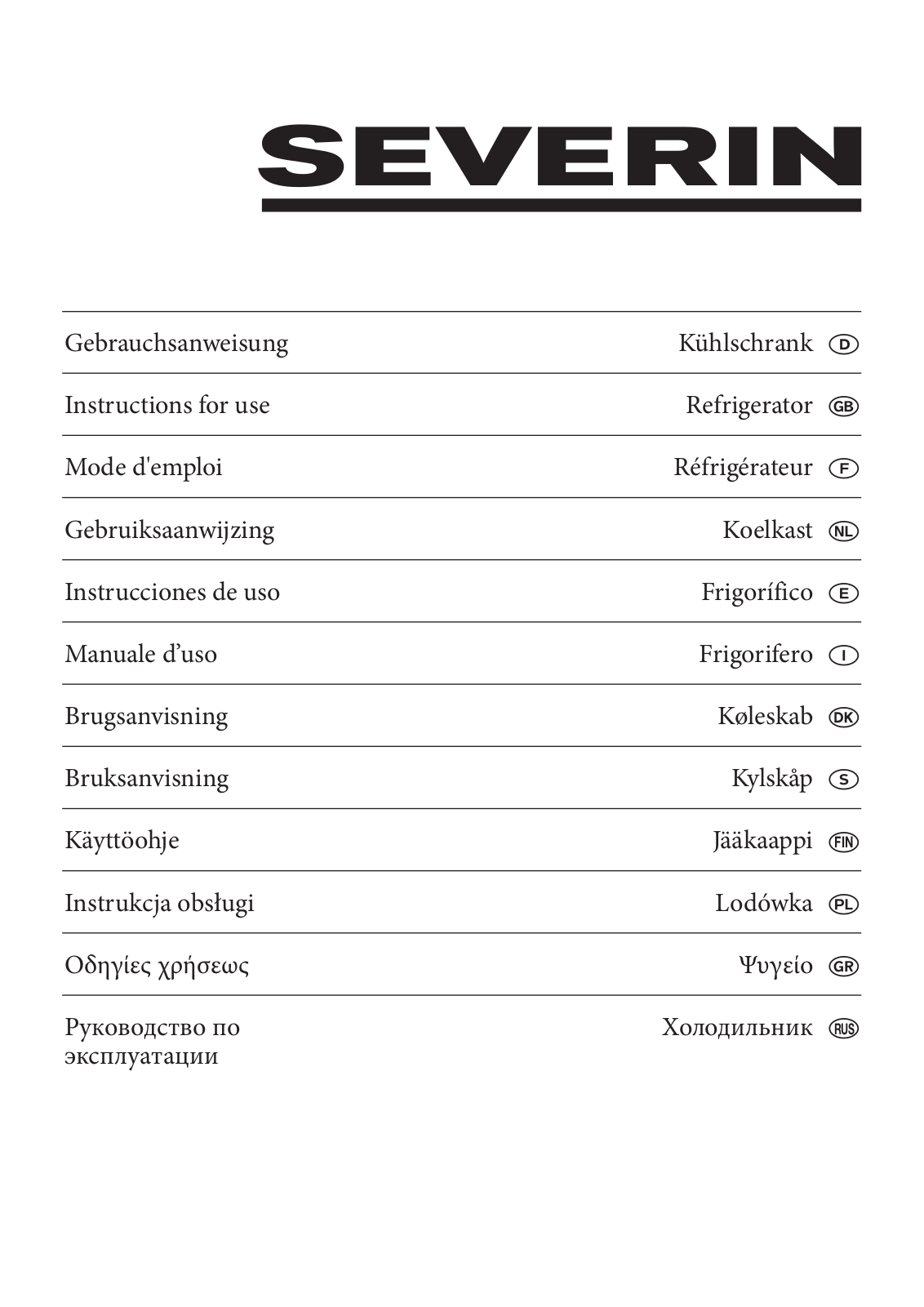 Severin KS 9826 User Manual