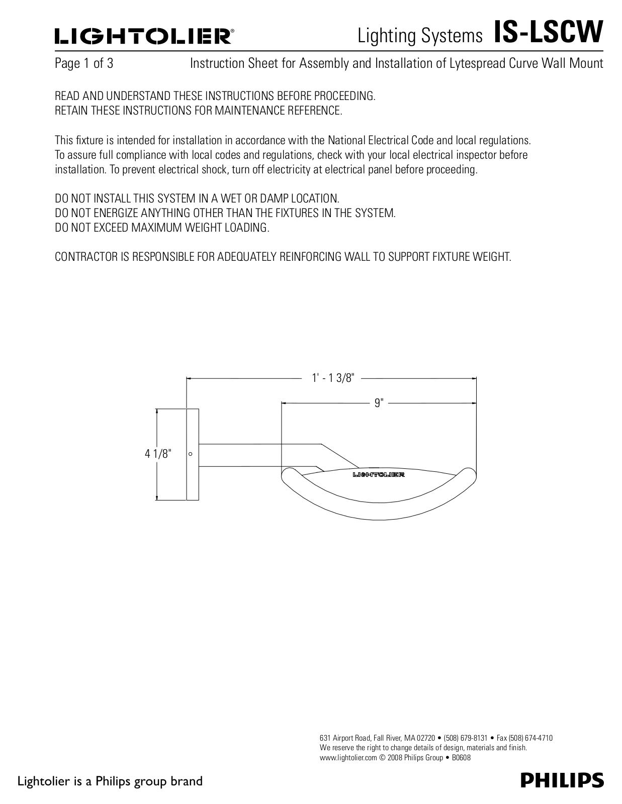 Lightolier IS-LSCW User Manual