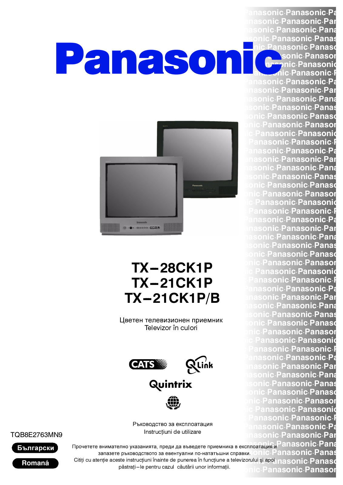 PANASONIC TX-28CK1P, TX-21CK1PB, TX-21CK1P User Manual