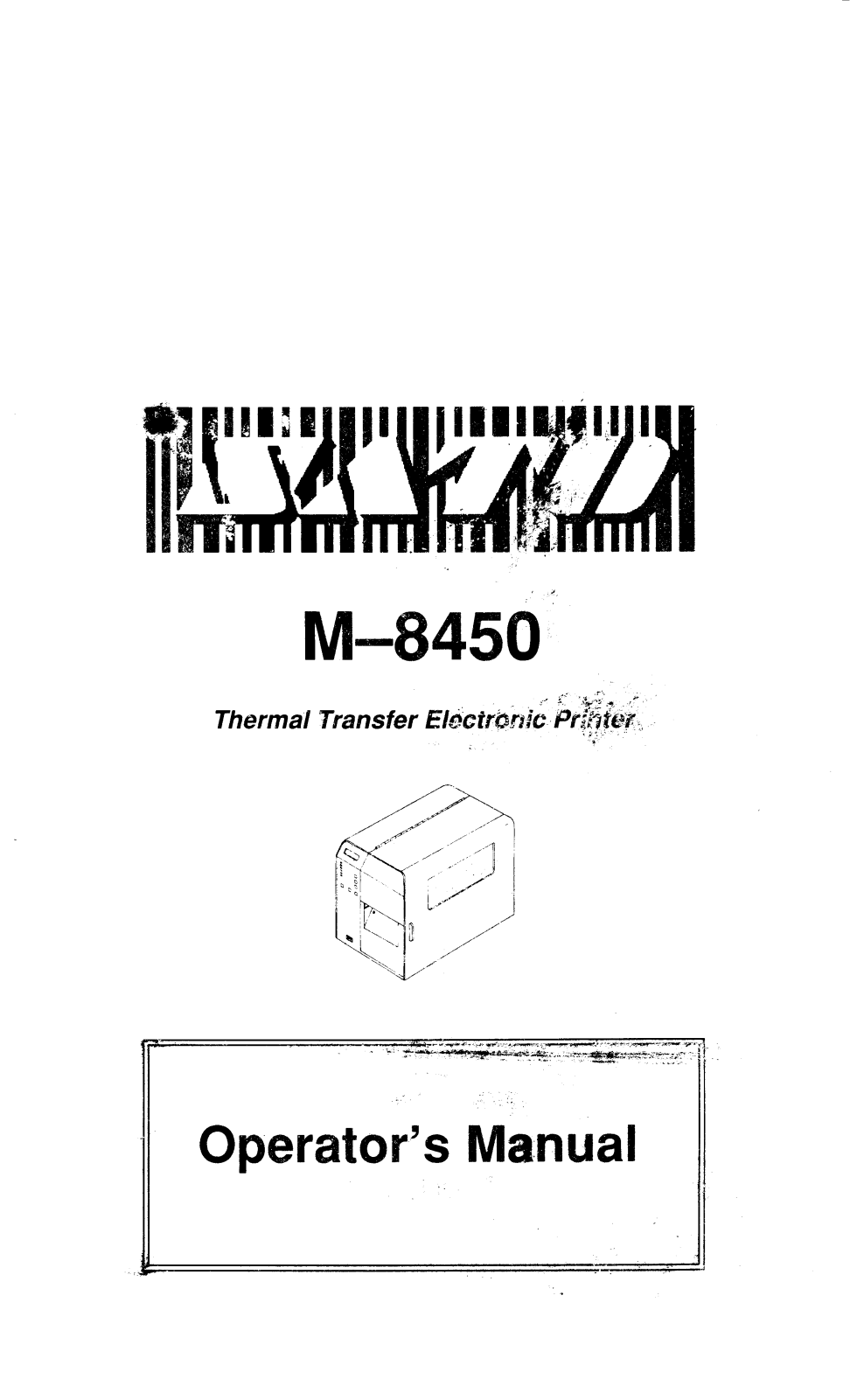 Sato M-8450 User Manual