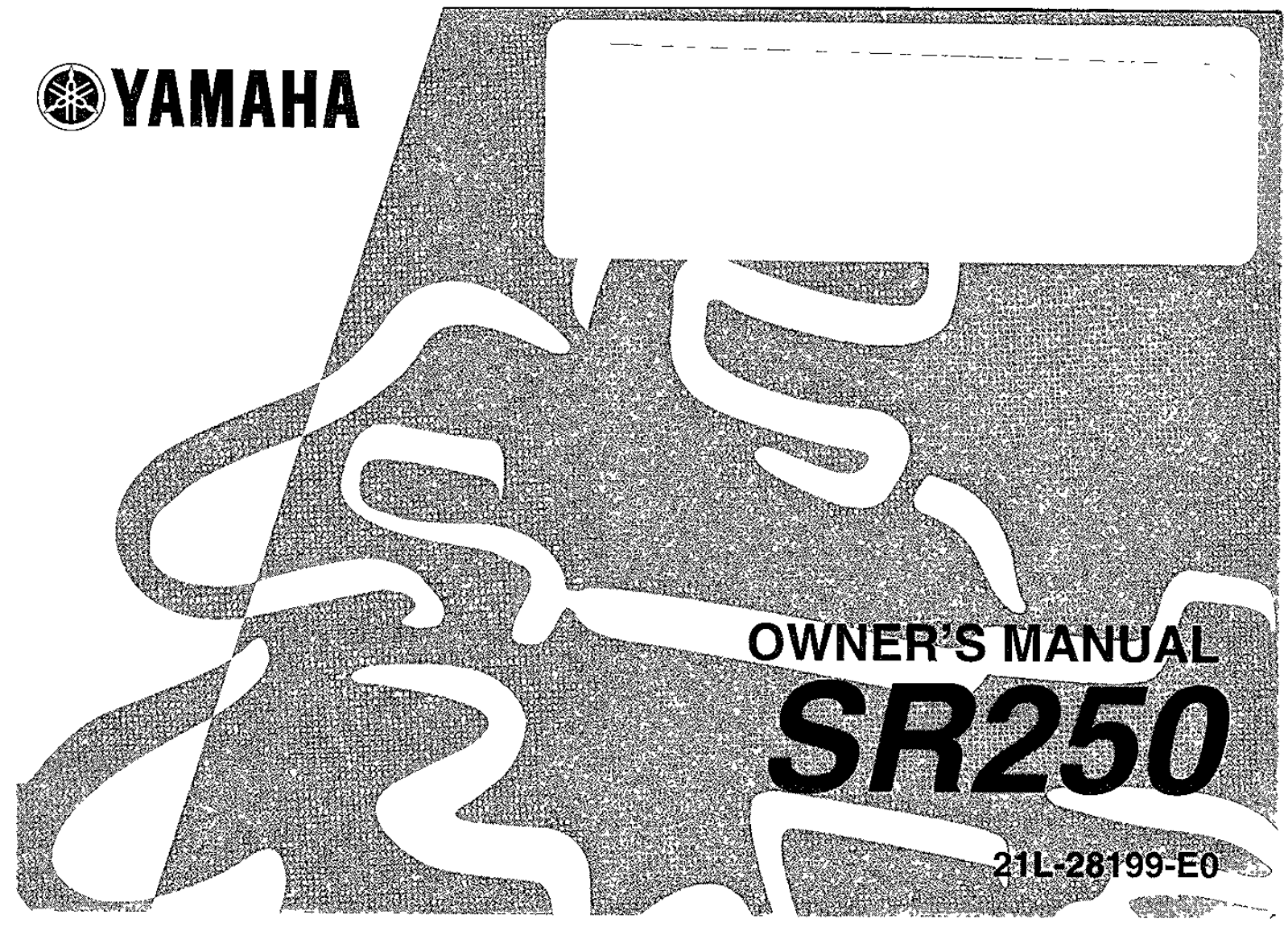 Yamaha SRV250 2001 Owner's manual