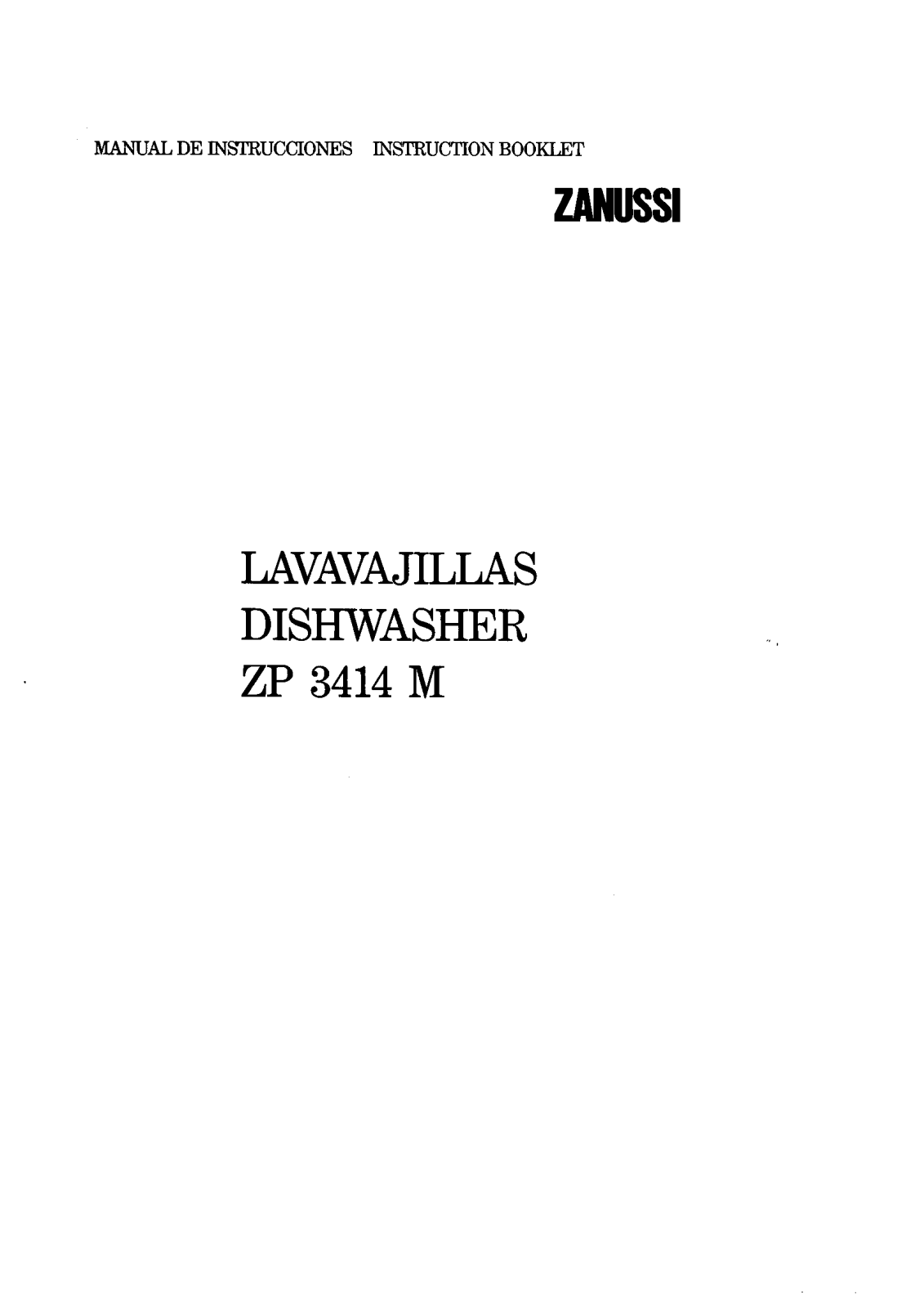 Zanussi ZP3414M User Manual