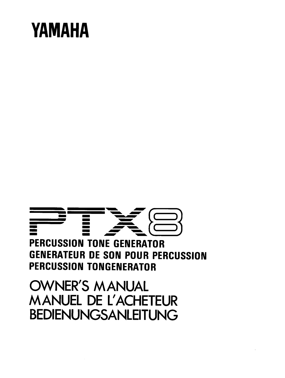 Yamaha PTX8E User Manual