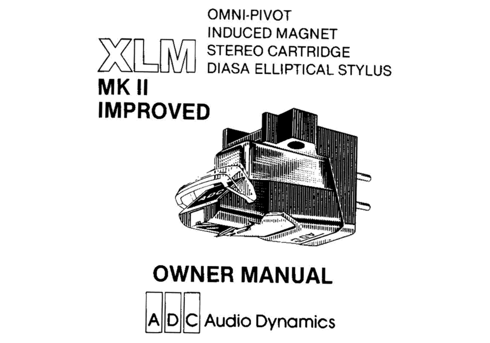 ADC XLM Mk2 Owners manual