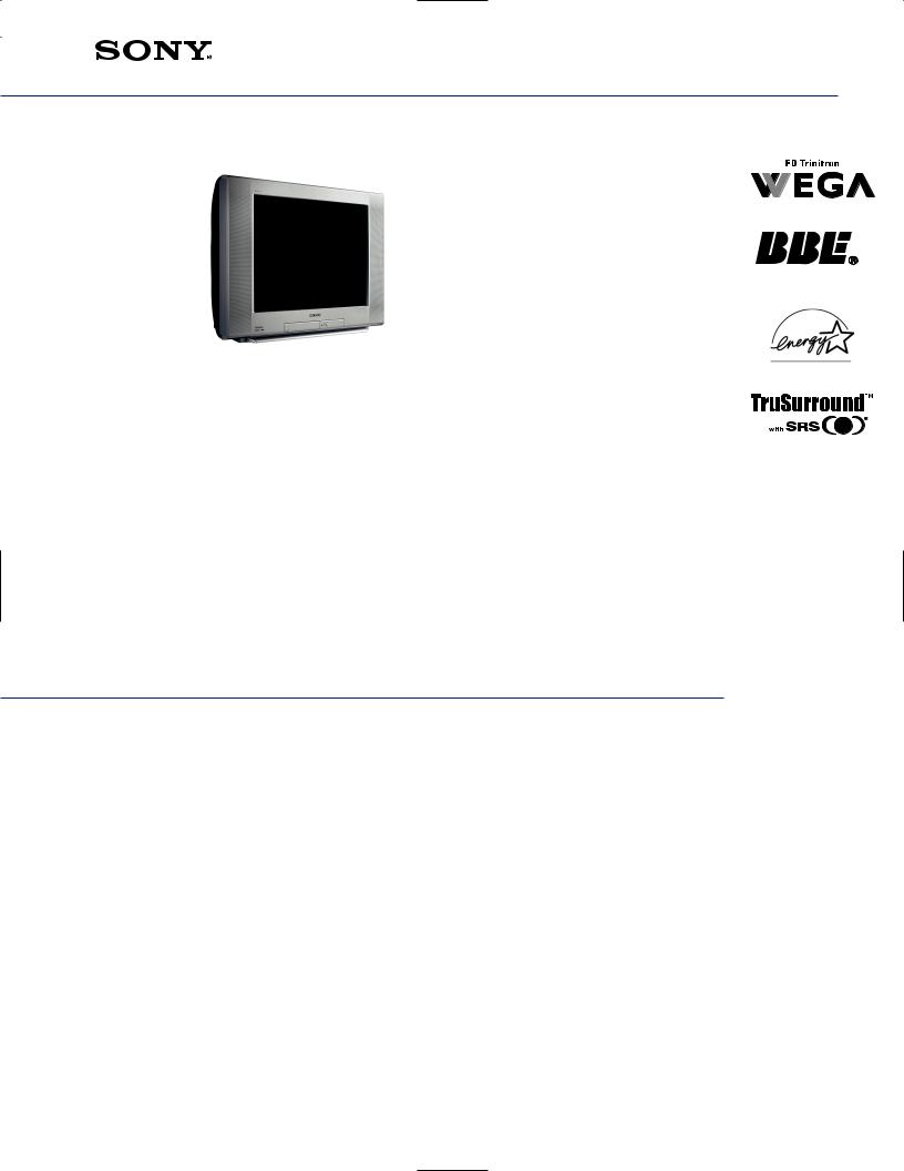 Sony WEGA KV-32FS120, WEGA KV-27FS120, WEGA KV-36FS120 BROCHURE