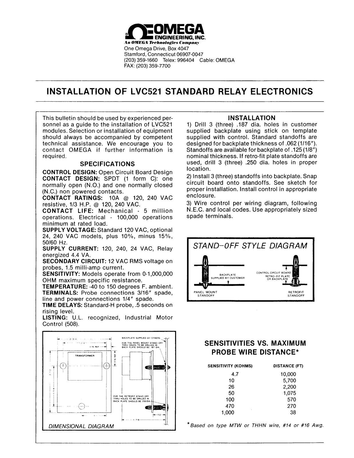 Omega LVC521 User Manual