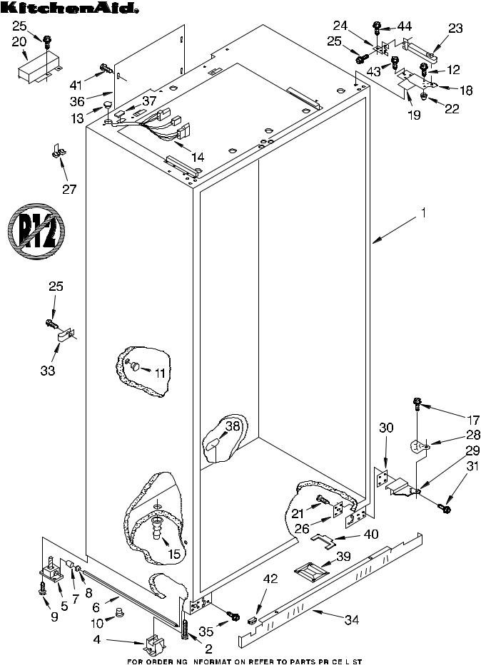 KitchenAid KSSS48MDX00 Parts List