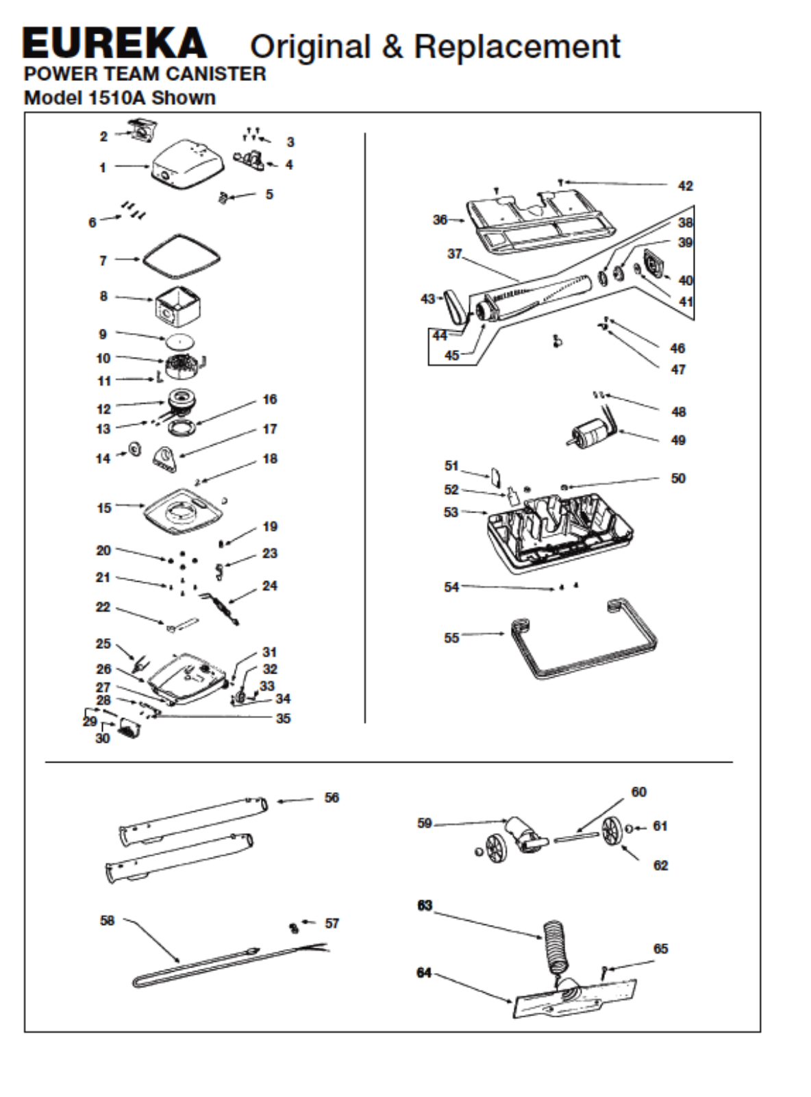 Eureka 1510a Owner's Manual