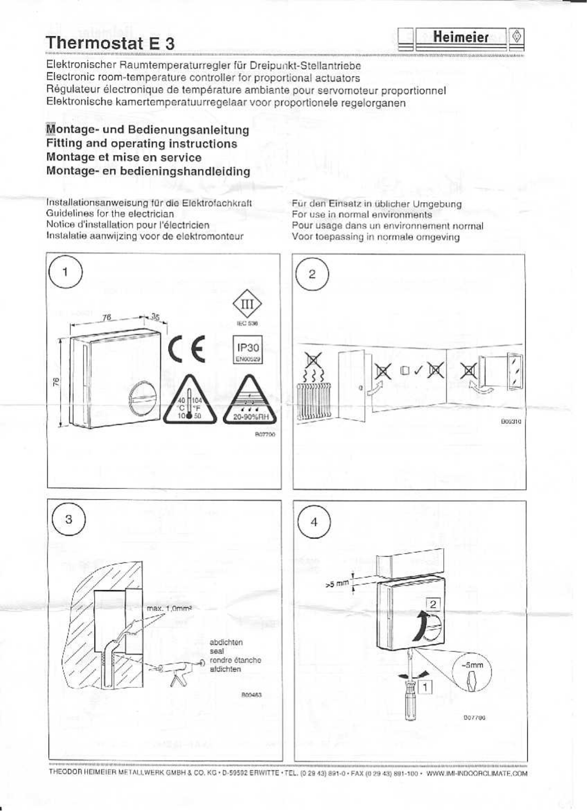 Heimeier E3 User Manual