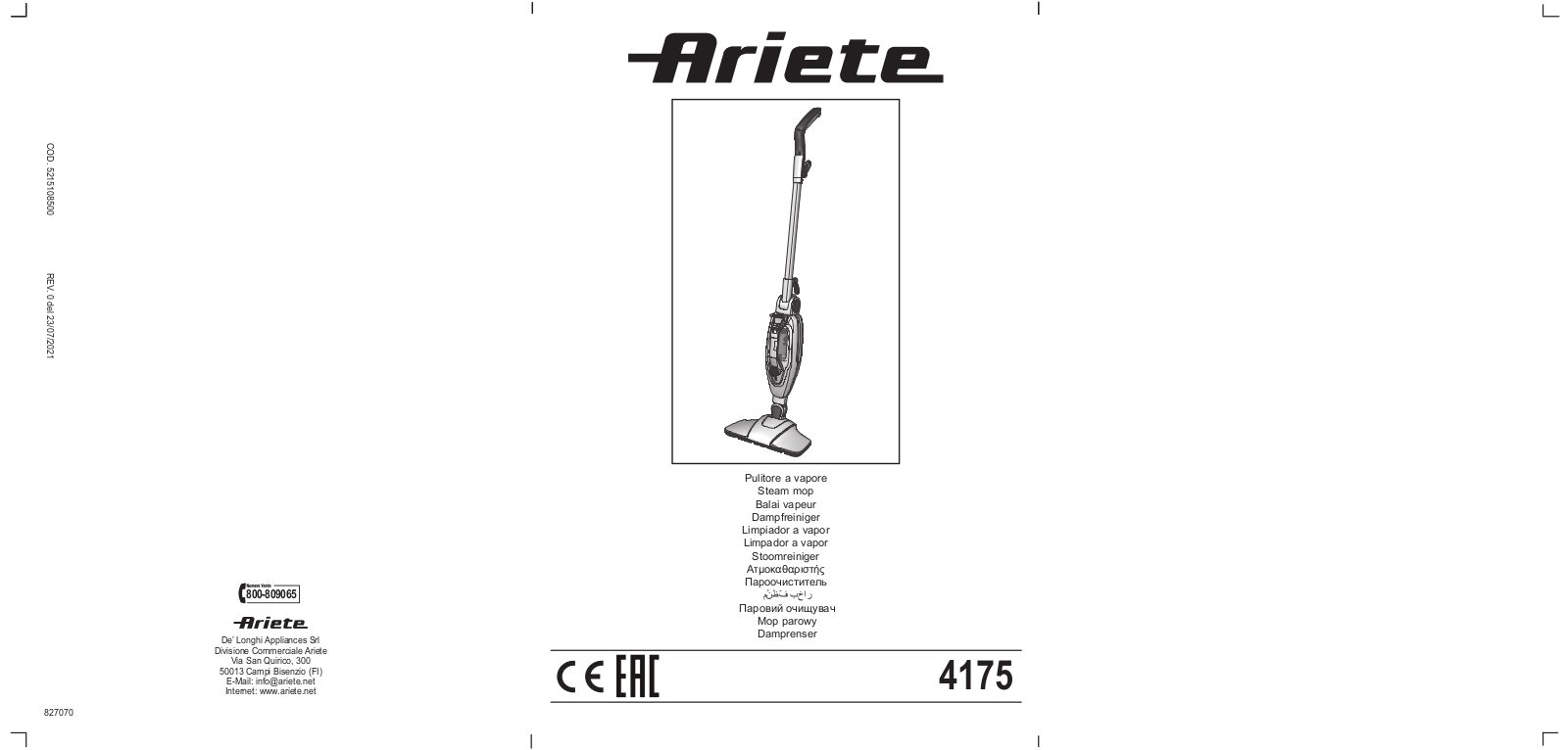 ARIETE 4175/00 User guide - ManualMachine.com