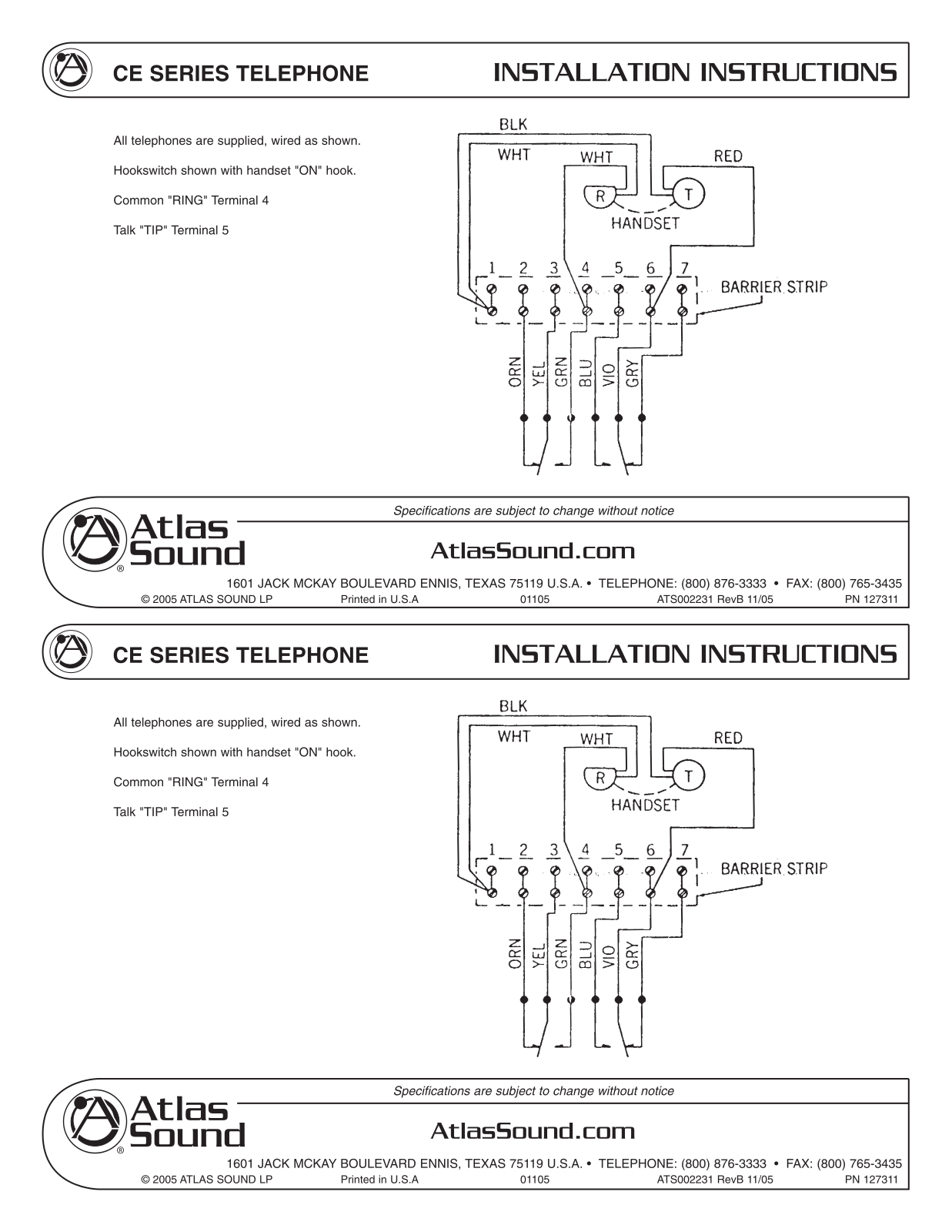 Atlas Sound CE User Manual