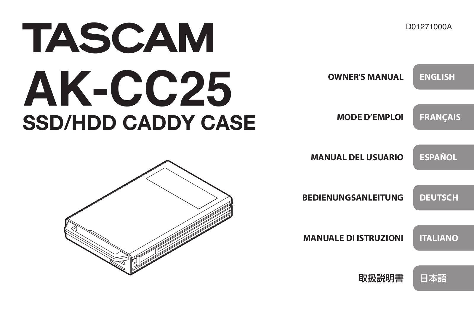 Tascam AK-CC25 Users Manual