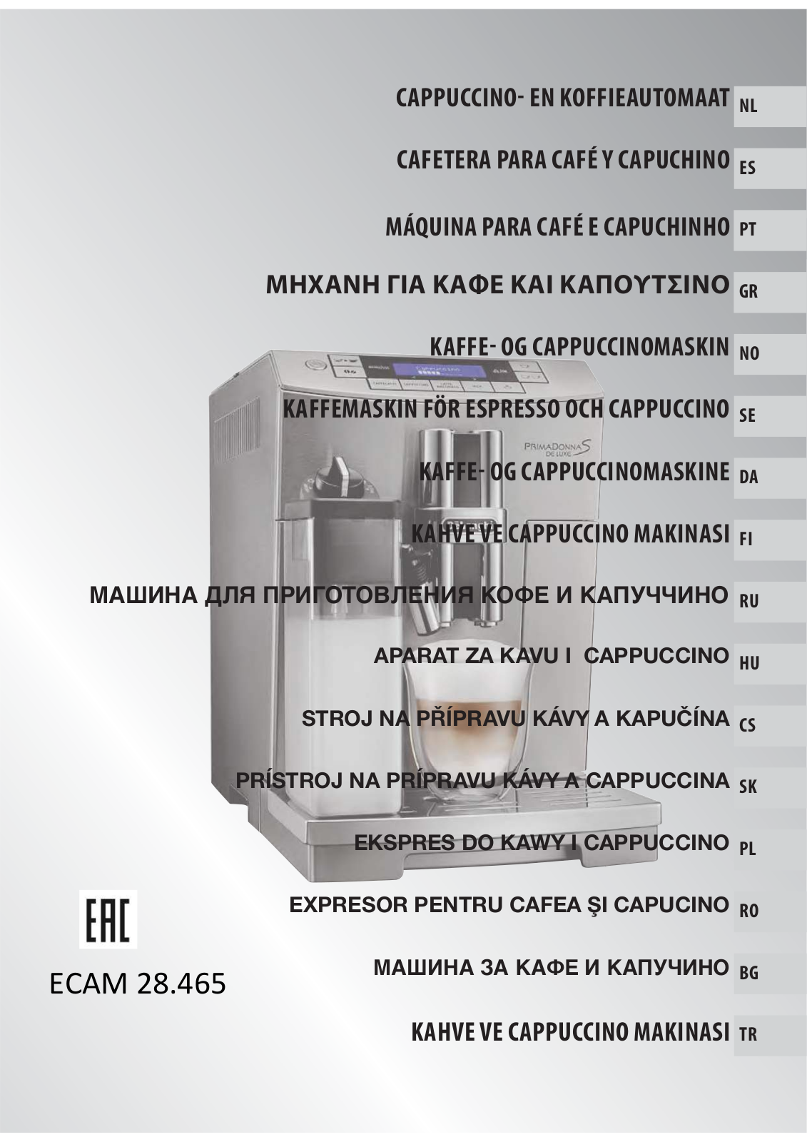 DeLonghi ECAM 28.465 User Manual