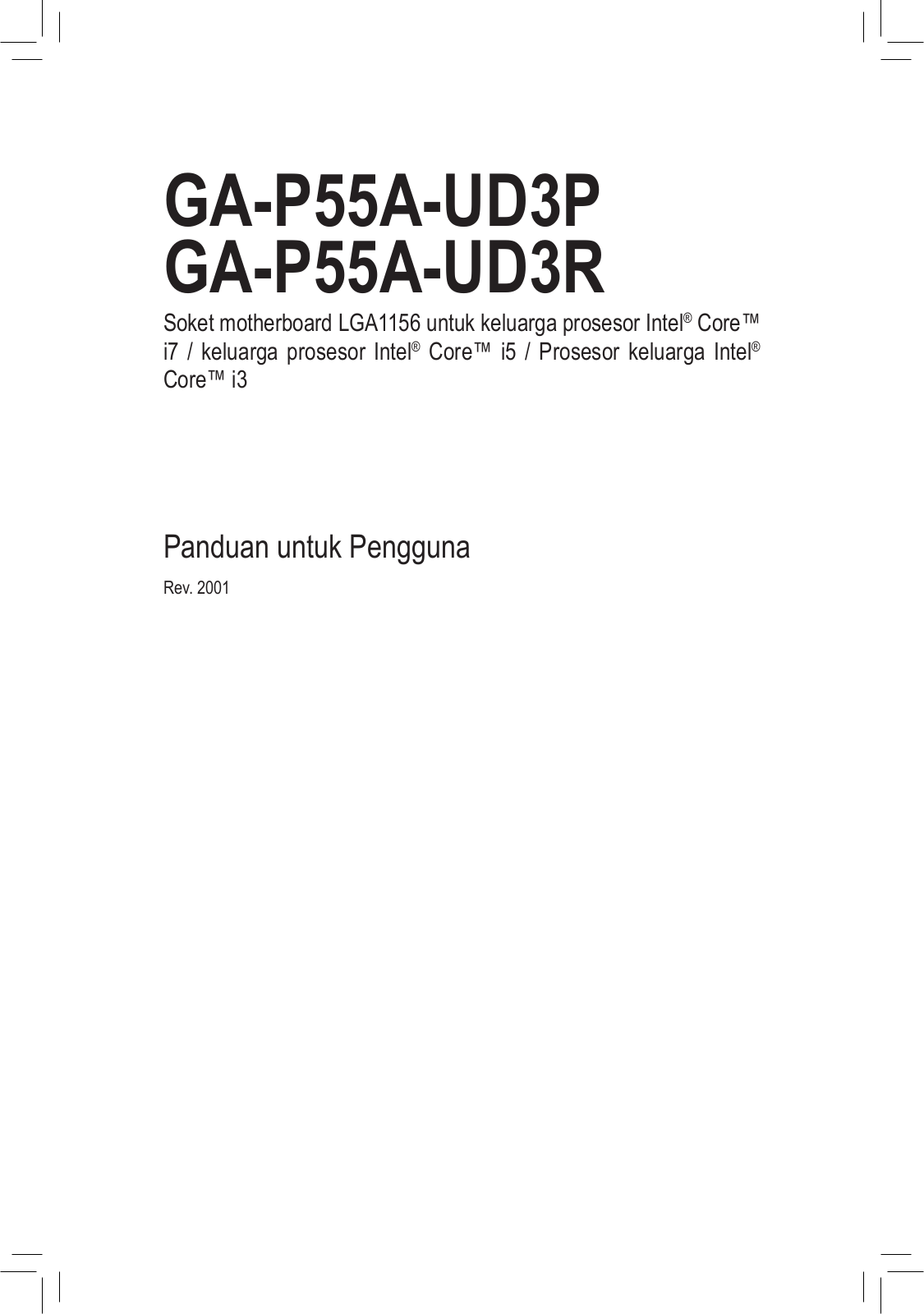 Gigabyte GA-P55A-UD3R, GA-P55A-UD3P User Manual