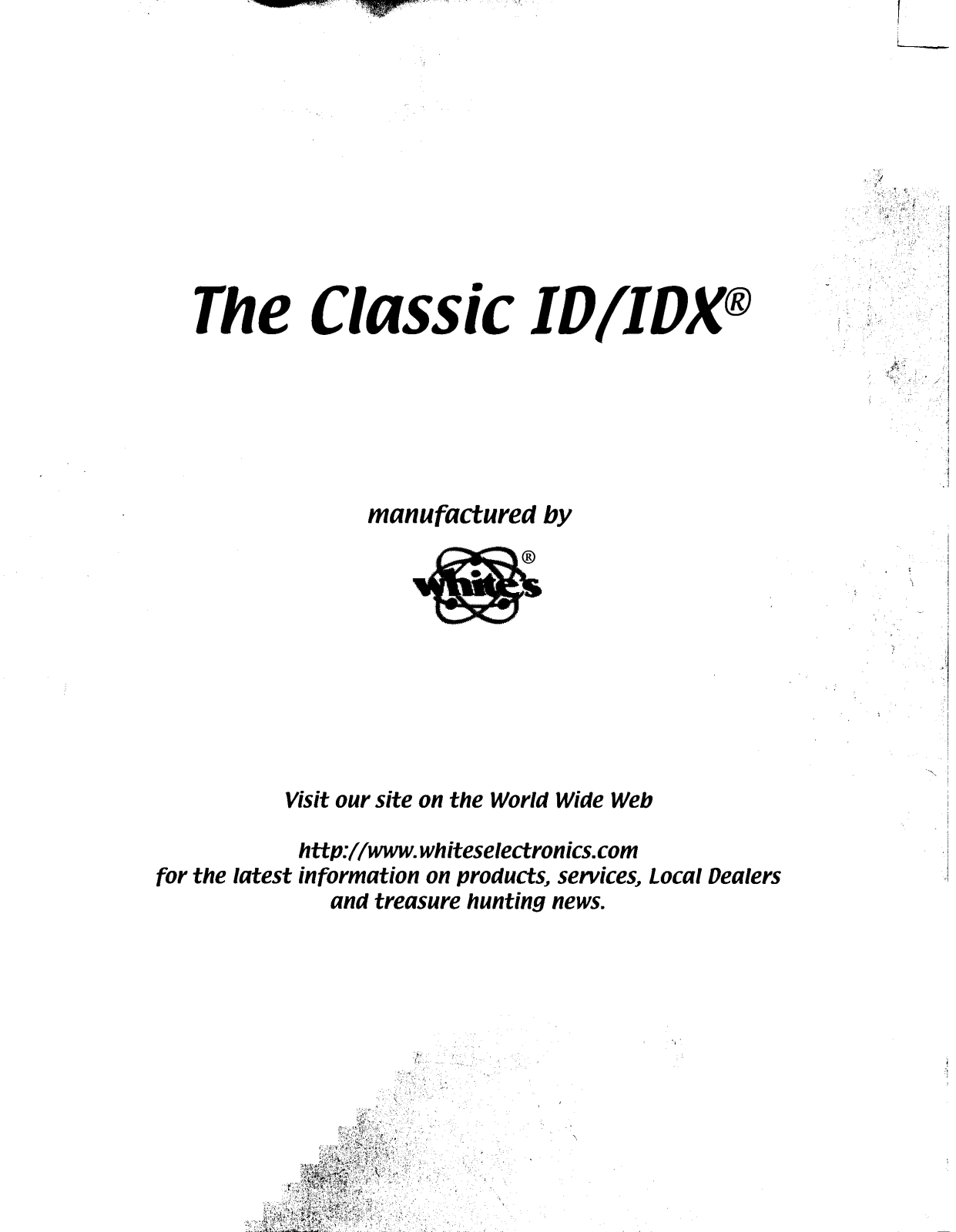 Whites Electronics CL ID IDX User Manual